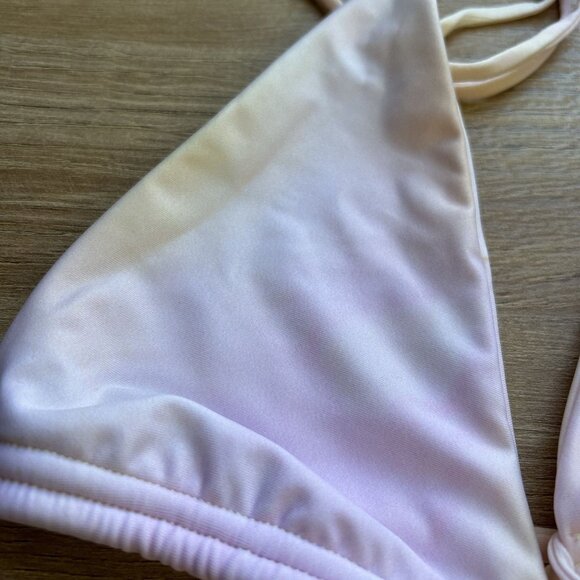 Heart of Sun Malibu Starbust Pink Yellow Bikini Top Women's Size Small S NWT - Picture 2 of 4